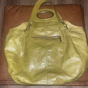 HOBO Olive Leather Autumn Tote Bag